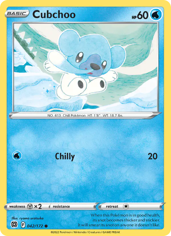 Carta Cubchoo 042/172 de Brilliant Stars