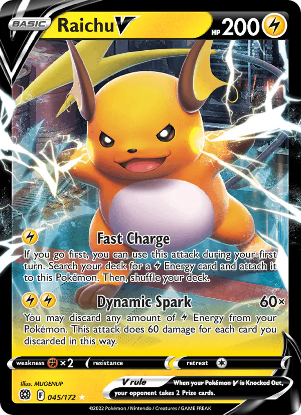 Carta Raichu V 045/172 de Brilliant Stars