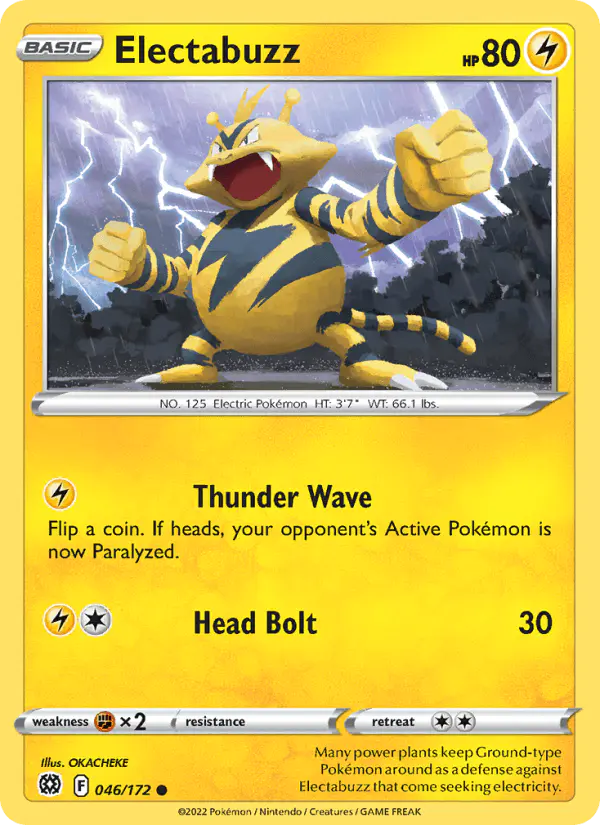Carta Electabuzz 046/172 de Brilliant Stars