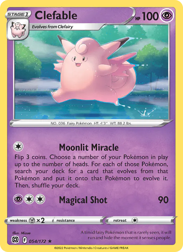 Carta Clefable 054/172 de Brilliant Stars