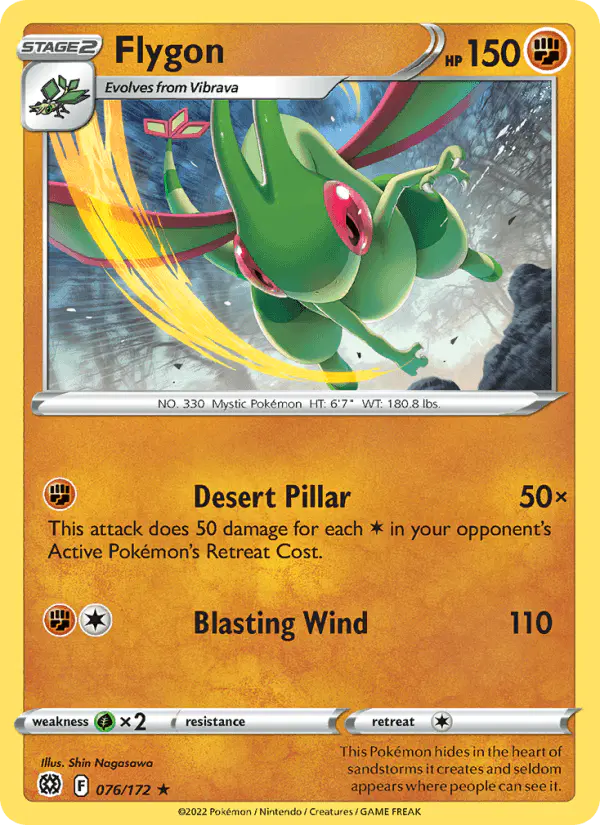 Carta Flygon 076/172 de Brilliant Stars