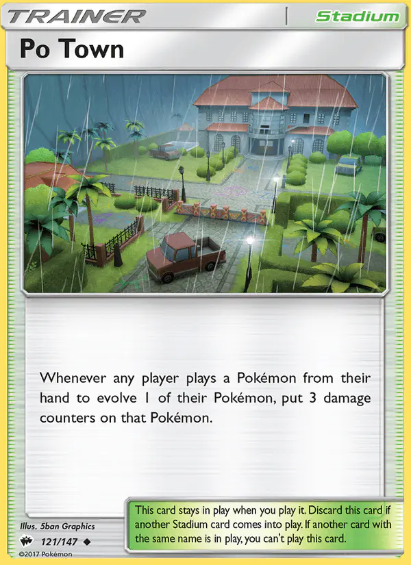 Carta Po Town 121/147 de Burning Shadows