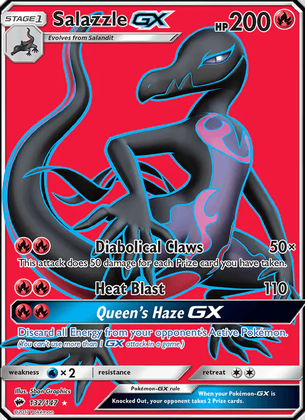 Carta Salazzle GX 132/147 de Burning Shadows