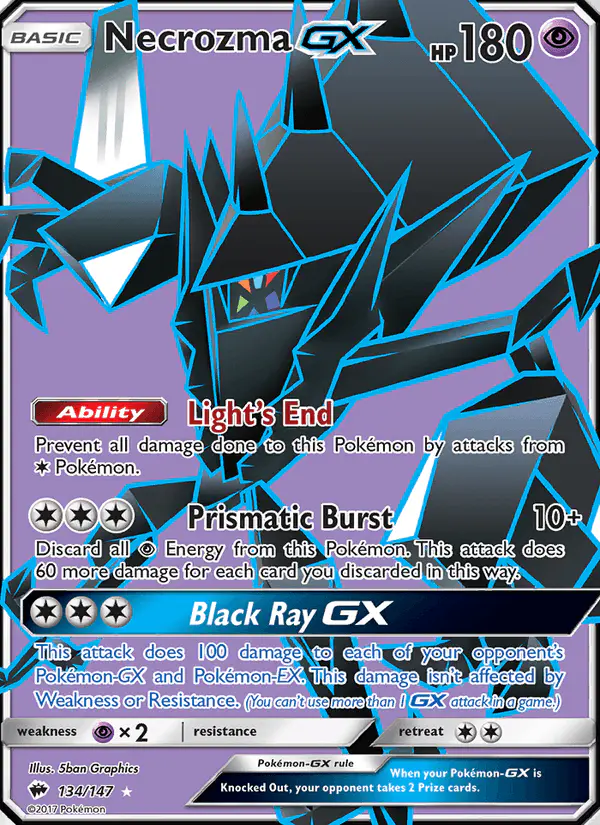 Carta Necrozma GX 134/147 de Burning Shadows