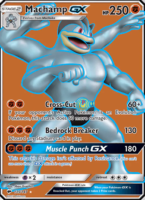 Carta Machamp GX 135/147 de Burning Shadows
