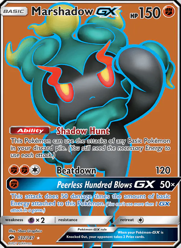 Carta Marshadow GX 137/147 de Burning Shadows