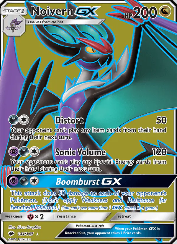 Carta Noivern GX 141/147 de Burning Shadows