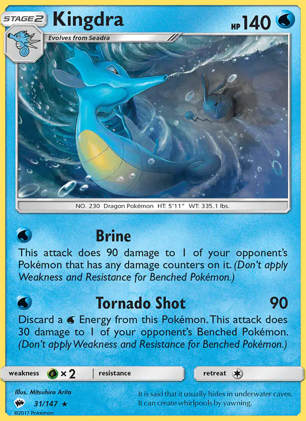 Carta Kingdra 31/147 de Burning Shadows