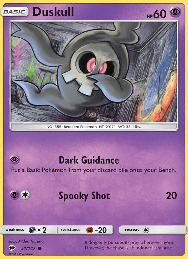 Carta Duskull 51/147 de Burning Shadows