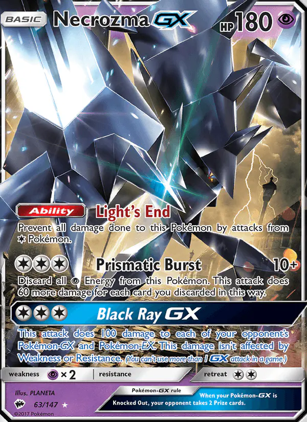 Carta Necrozma GX 63/147 de Burning Shadows