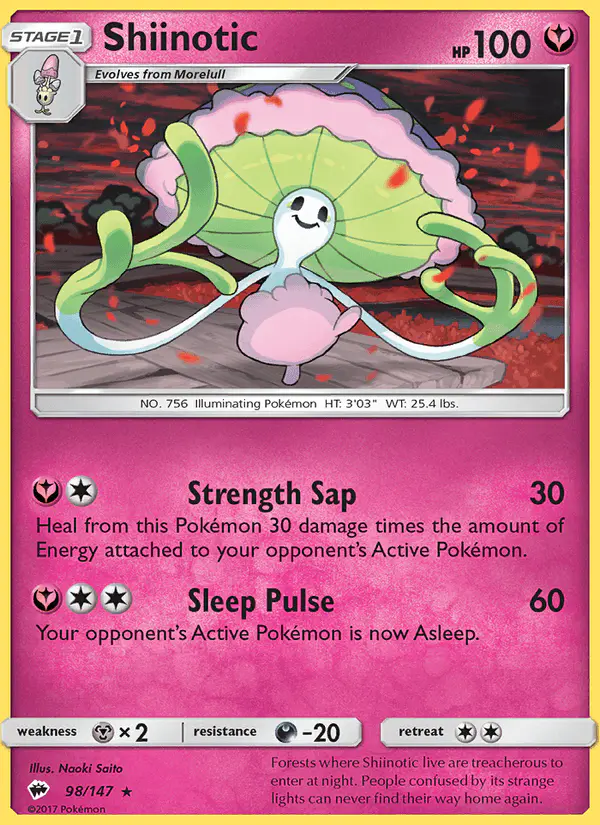 Carta Shiinotic 98/147 de Burning Shadows