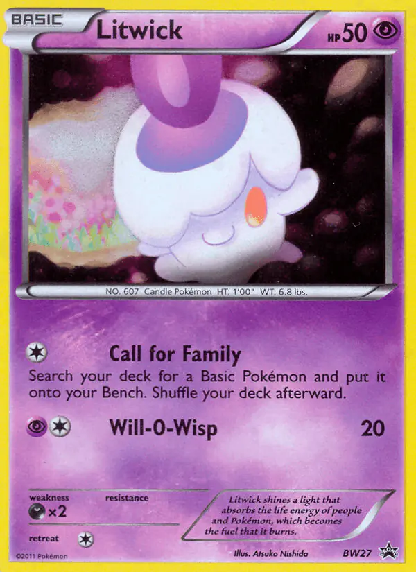 Carta Litwick BW27 de BW Black Star Promos