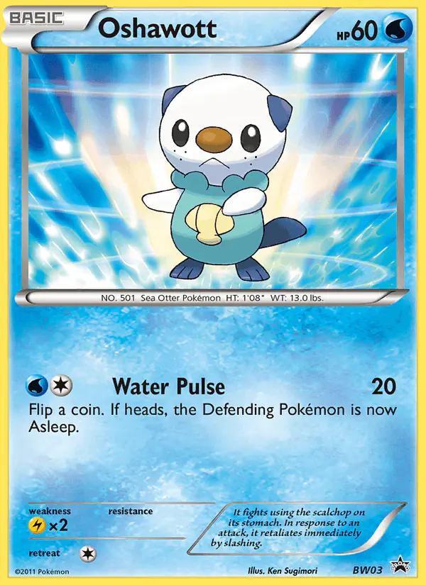 Carta Oshawott BW03 de BW Black Star Promos