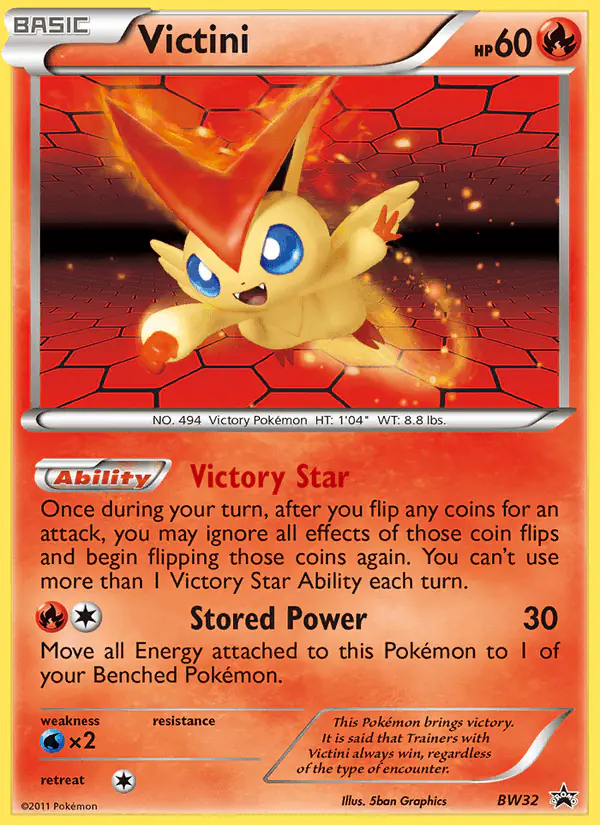 Carta Victini BW32 de BW Black Star Promos