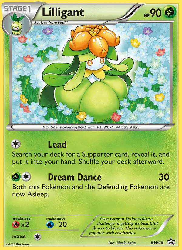 Carta Lilligant BW49 de BW Black Star Promos