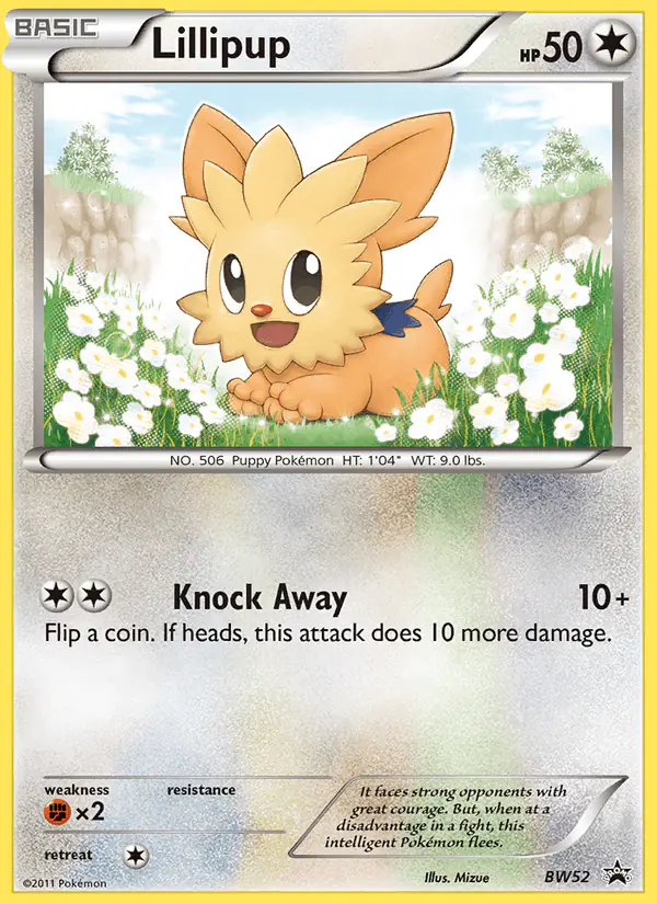 Carta Lillipup BW52 de BW Black Star Promos