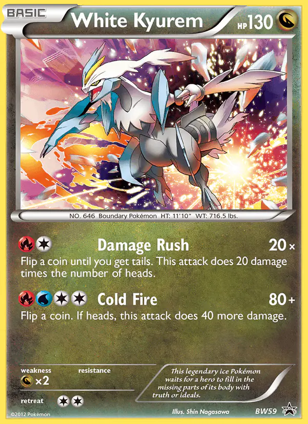 Carta White Kyurem BW59 de BW Black Star Promos