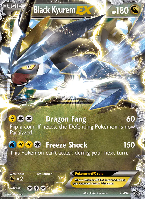 Carta Black Kyurem-EX BW62 de BW Black Star Promos