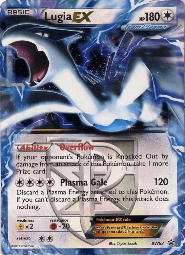 Carta Lugia-EX BW83 de BW Black Star Promos