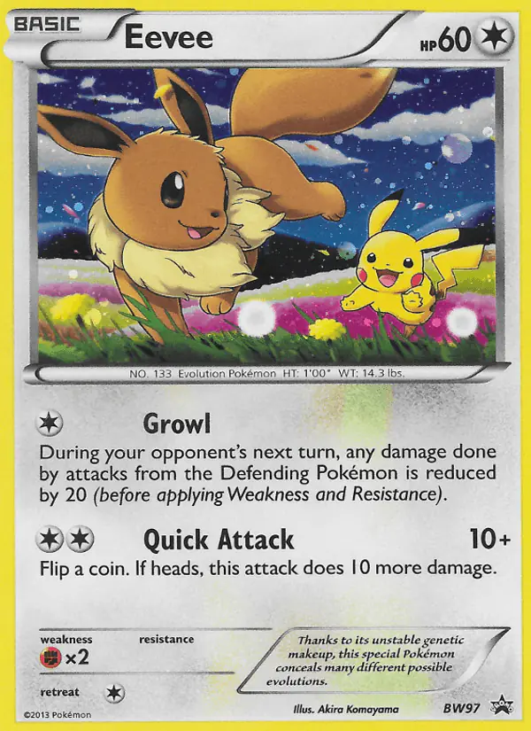 Carta Eevee BW97 de BW Black Star Promos