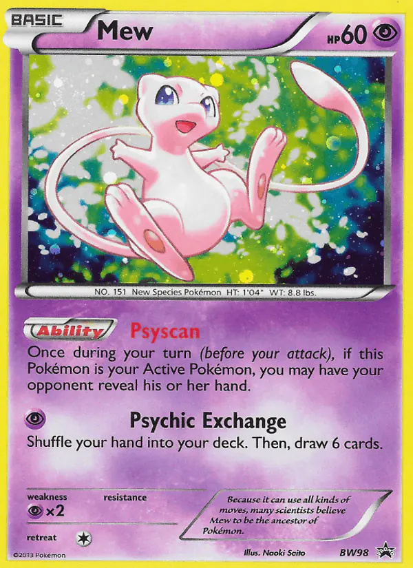 Carta Mew BW98 de BW Black Star Promos