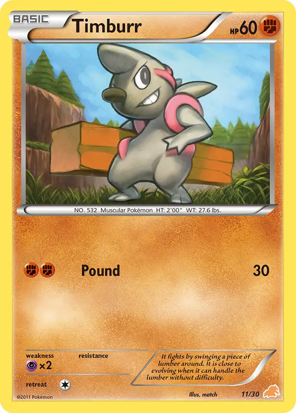 Carta Timburr 11/30 de BW trainer Kit (Excadrill)