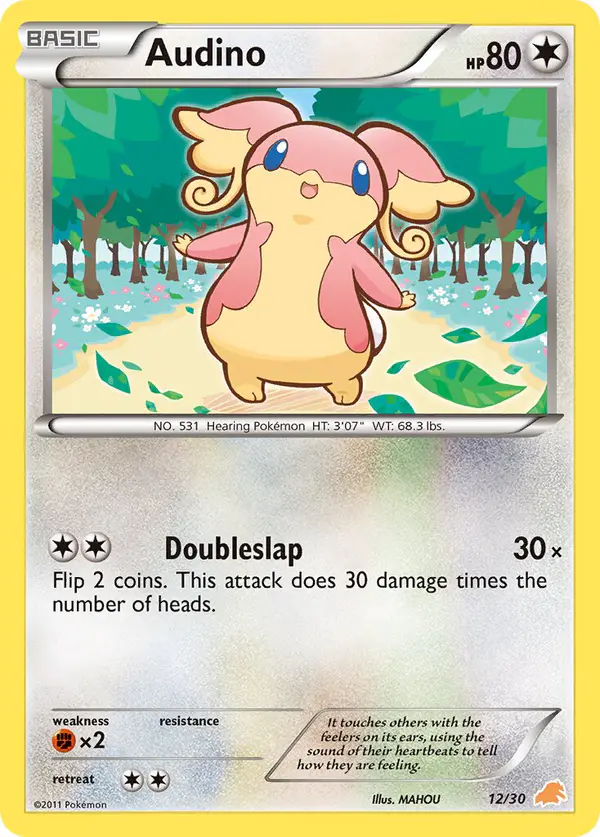 Carta Audino 12/30 de BW trainer Kit (Excadrill)