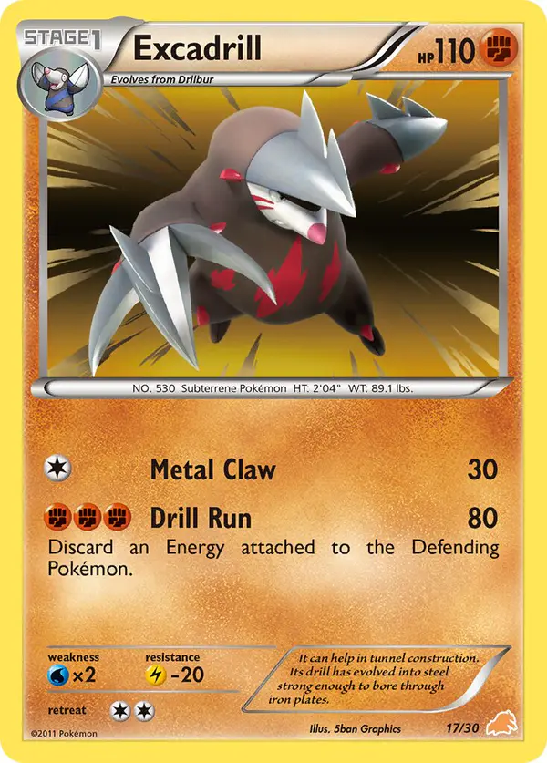 Carta Excadrill 17/30 de BW trainer Kit (Excadrill)