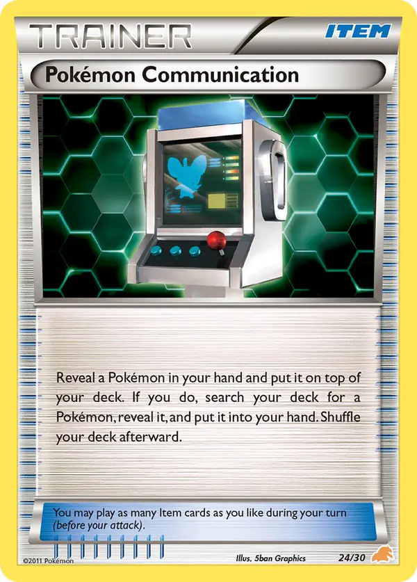 Carta Pokémon Communication 24/30 de BW trainer Kit (Excadrill)