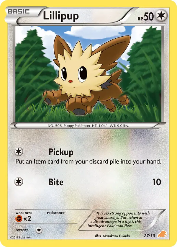 Carta Lillipup 27/30 de BW trainer Kit (Excadrill)