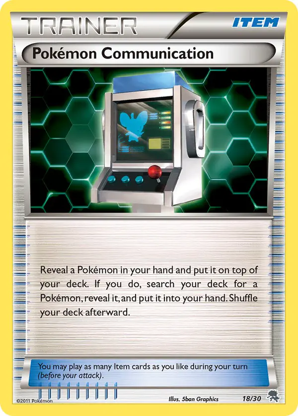 Carta Pokémon Communication 18/30 de BW trainer Kit (Zoroark)