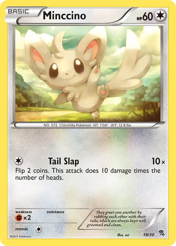 Carta Minccino 19/30 de BW trainer Kit (Zoroark)