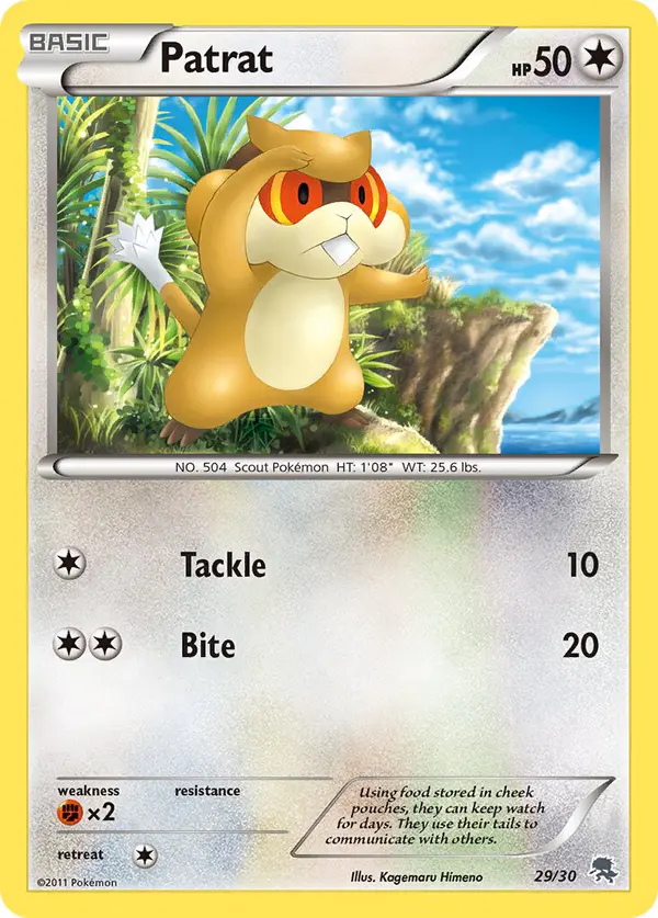 Carta Patrat 29/30 de BW trainer Kit (Zoroark)