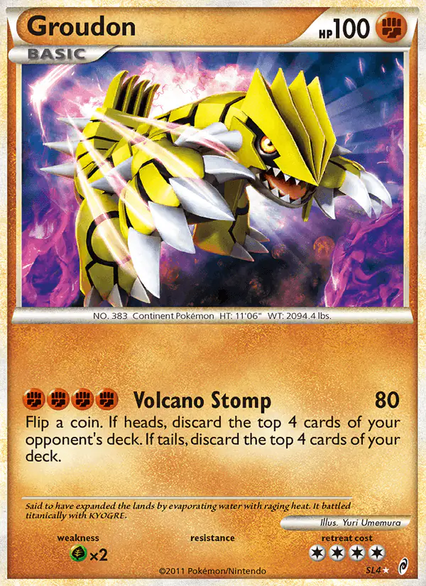 Carta Groudon SL4 de Call of Legends