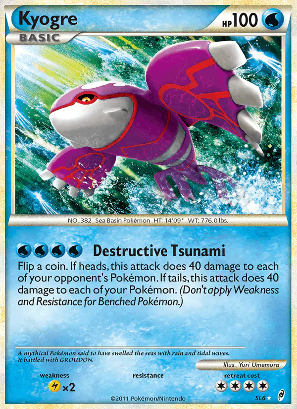 Carta Kyogre SL6 de Call of Legends