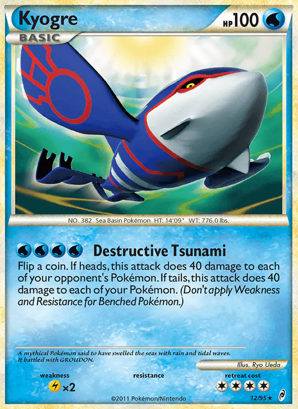 Carta Kyogre 12/95 de Call of Legends