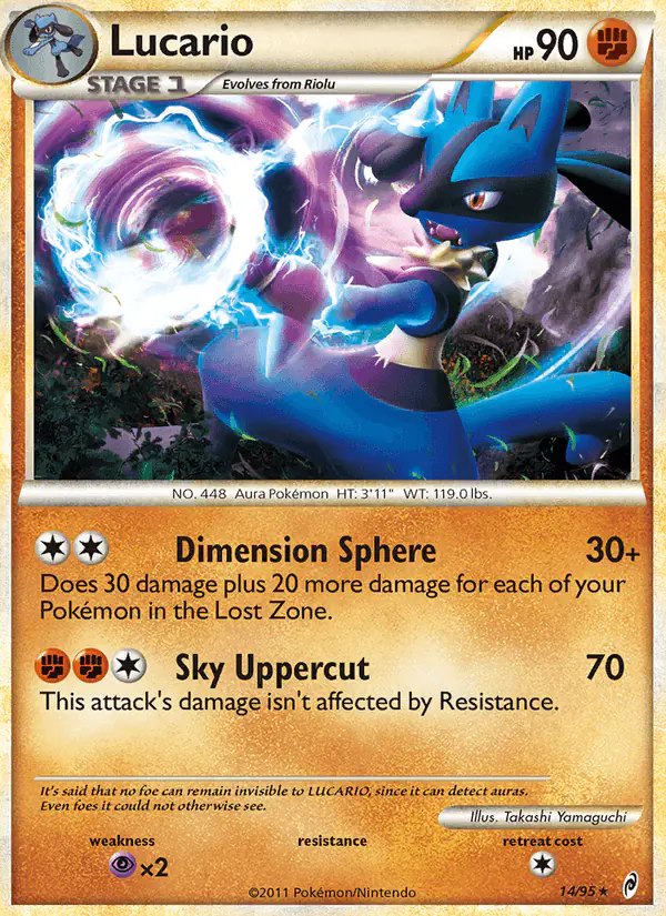 Carta Lucario 14/95 de Call of Legends
