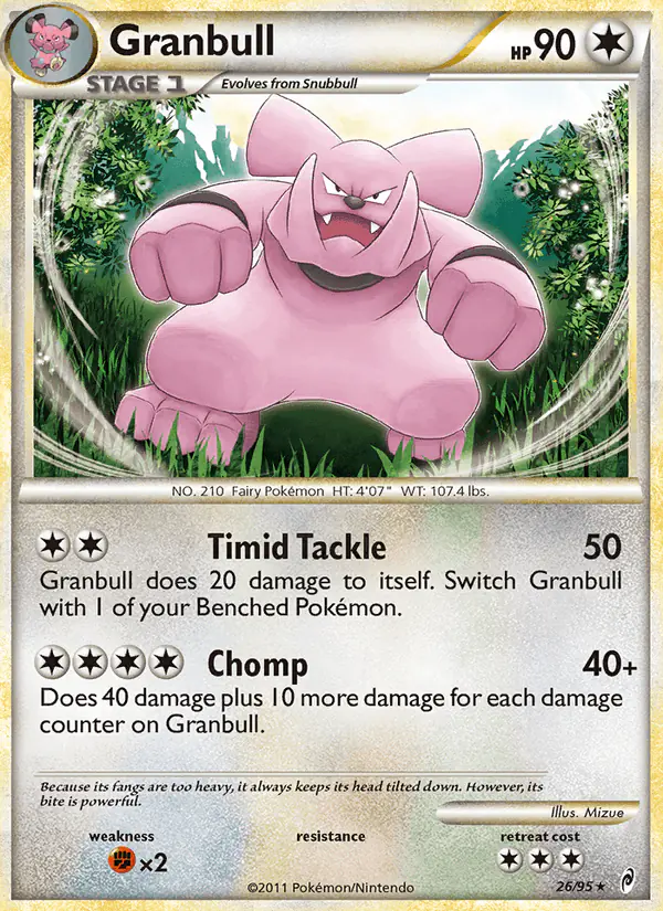 Carta Granbull 26/95 de Call of Legends