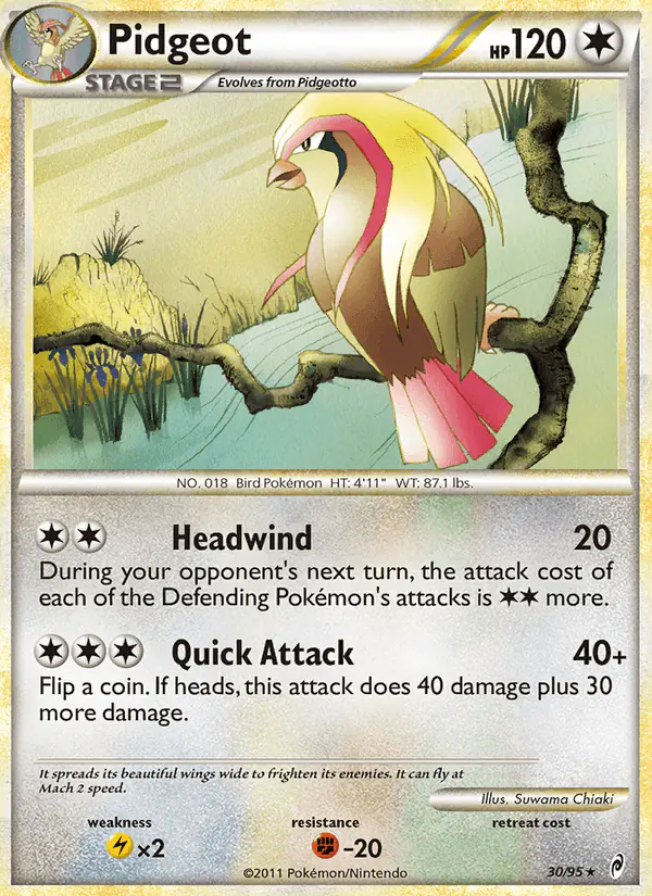 Carta Pidgeot 30/95 de Call of Legends
