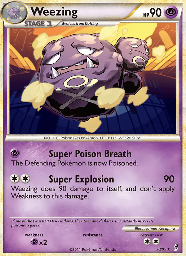 Carta Weezing 38/95 de Call of Legends