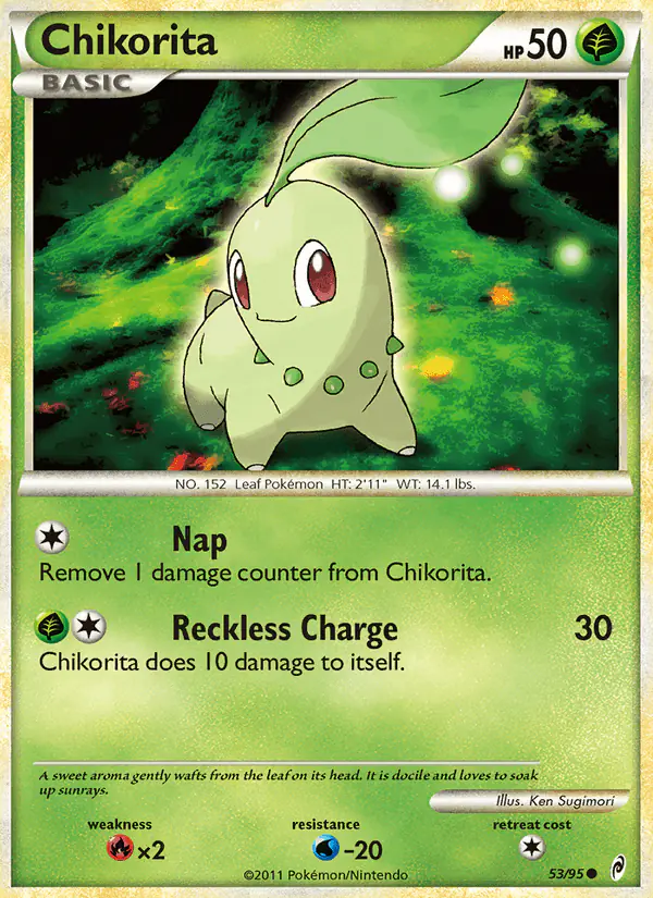 Carta Chikorita 53/95 de Call of Legends