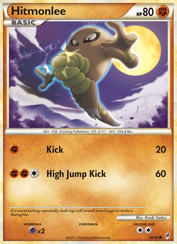 Carta Hitmonlee 58/95 de Call of Legends
