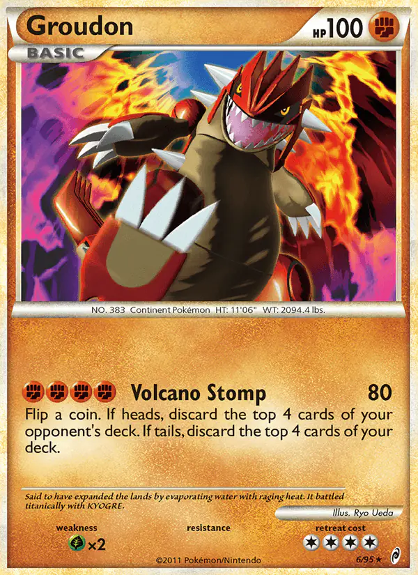 Carta Groudon 6/95 de Call of Legends