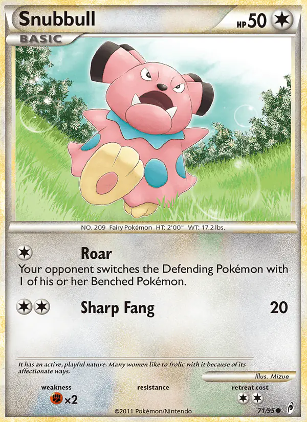 Carta Snubbull 71/95 de Call of Legends
