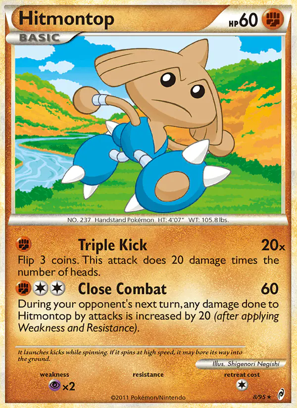 Carta Hitmontop 8/95 de Call of Legends