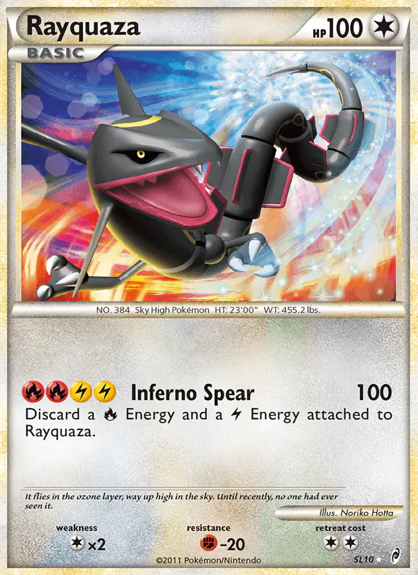 Carta Rayquaza SL10 de Call of Legends