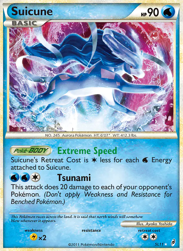 Carta Suicune SL11 de Call of Legends