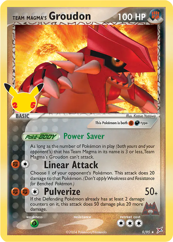 Carta Team Magma's Groudon CC011 de Celebrations Classic Collection