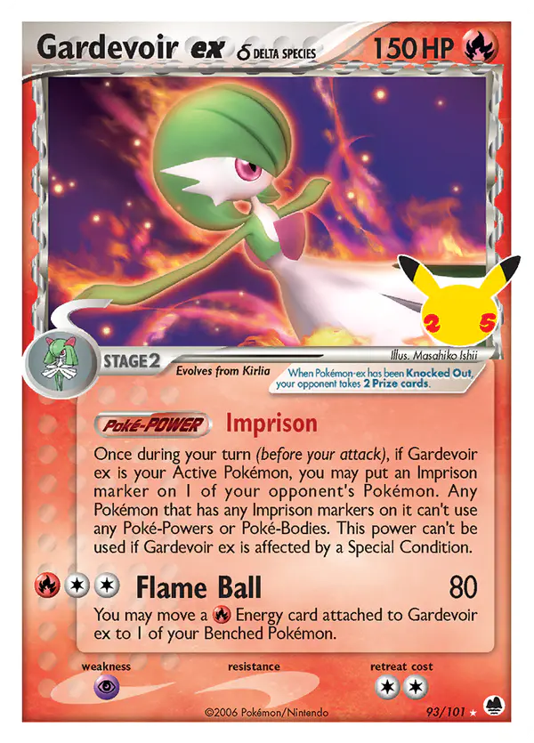 Carta Gardevoir ex CC014 de Celebrations Classic Collection