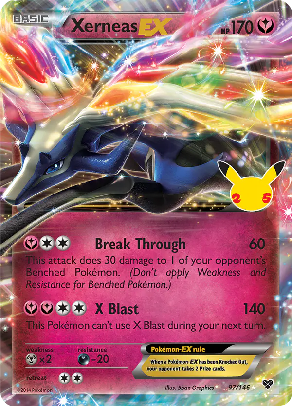 Carta Xerneas EX CC023 de Celebrations Classic Collection